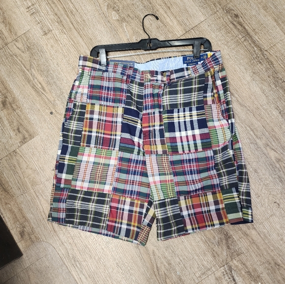 POLO Ralph Lauren Classic Fit 9" Shorts Men's Size 32W Checkered Plaid NWT - Picture 1 of 10